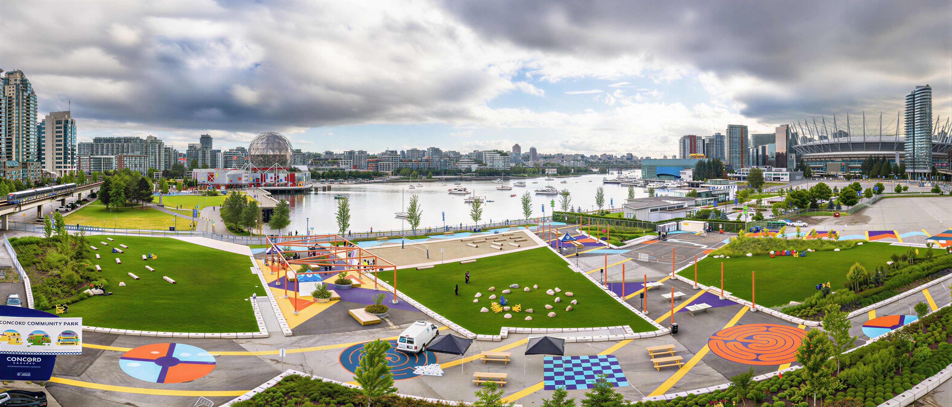 The world's largest pop-up park on the future Concord Landing site